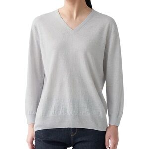 Muji UV Linen V Neck Sweater